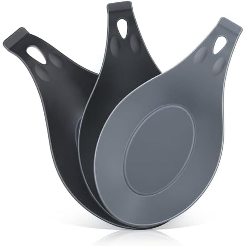 Silicone Spoon Rest for Stove Top, 3 Pack Large Silicone Spoon Holder for Kitchen Counter, Coffee Spoon Rest, Heat Resistant Cooking Spoon Holder Perfect Kitchen Gadgets,Ladles - Image 1